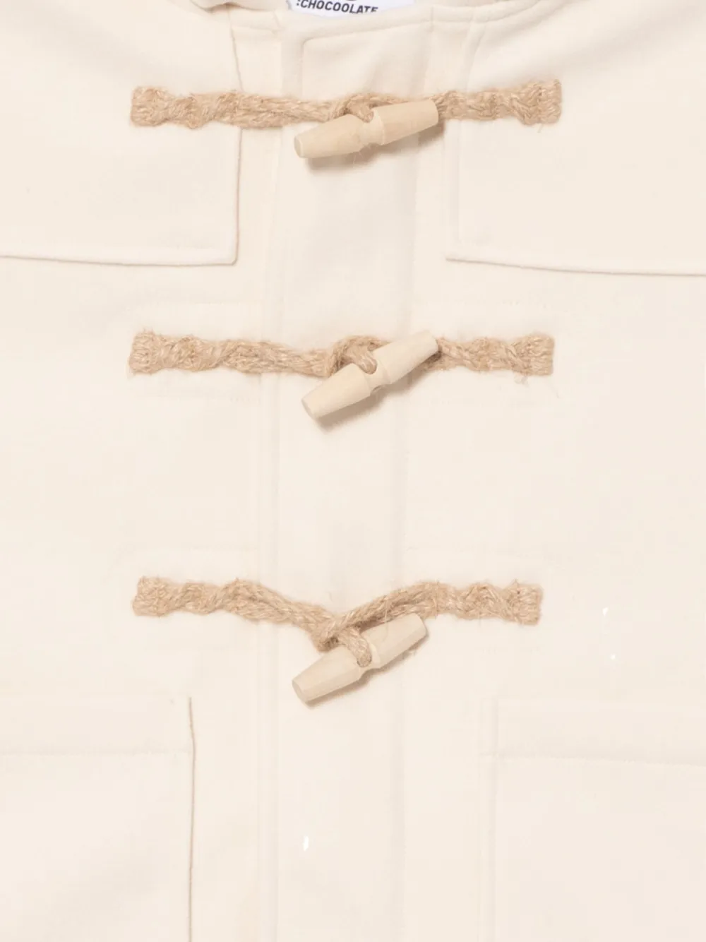Chocoolate Logo-patch Cropped Jacket In Neutral
