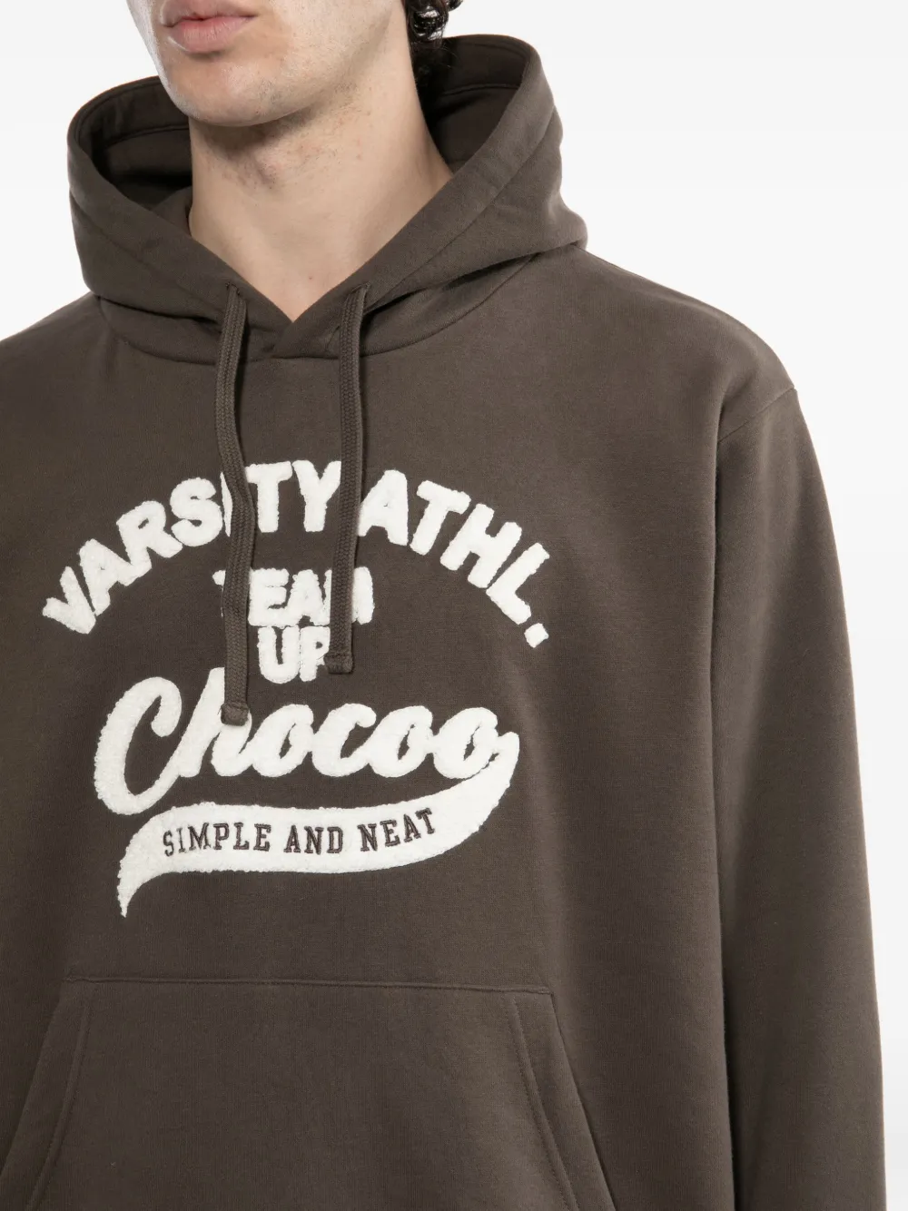 Chocoolate Logo-appliqué Hoodie In Brown