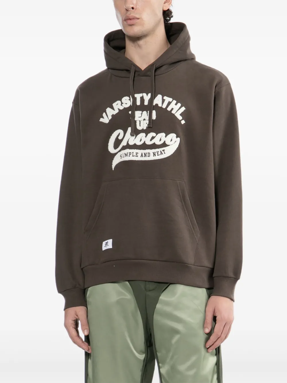 CHOCOOLATE Hoodie met logo-applicatie Bruin