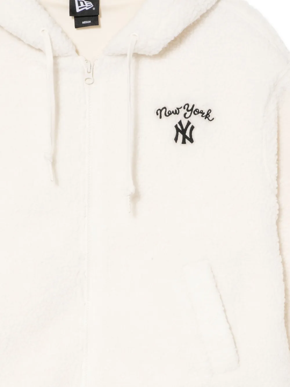 New Era Logo Fleece Jacket In White