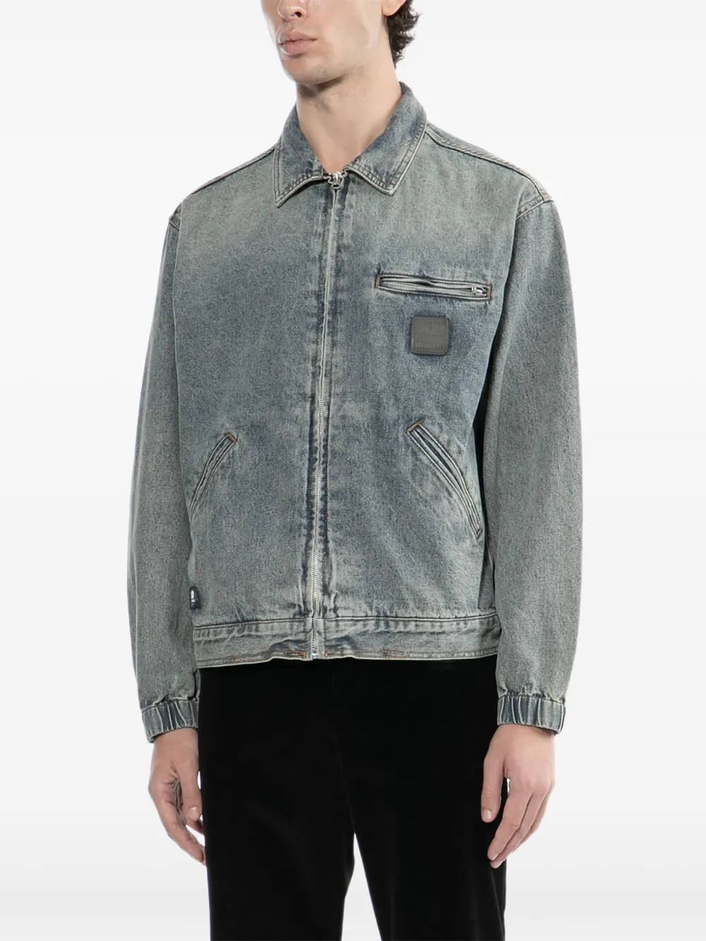 CHOCOOLATE Denim jack met logo Blauw