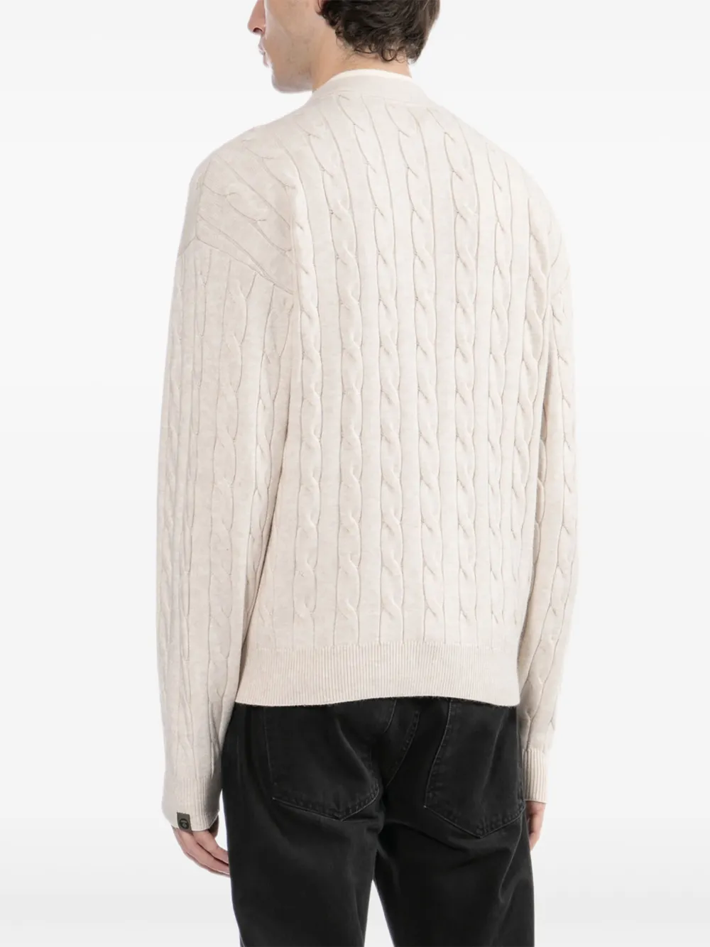 Aape By A Bathing Ape Logo-embroidered Cardigan In Neutral