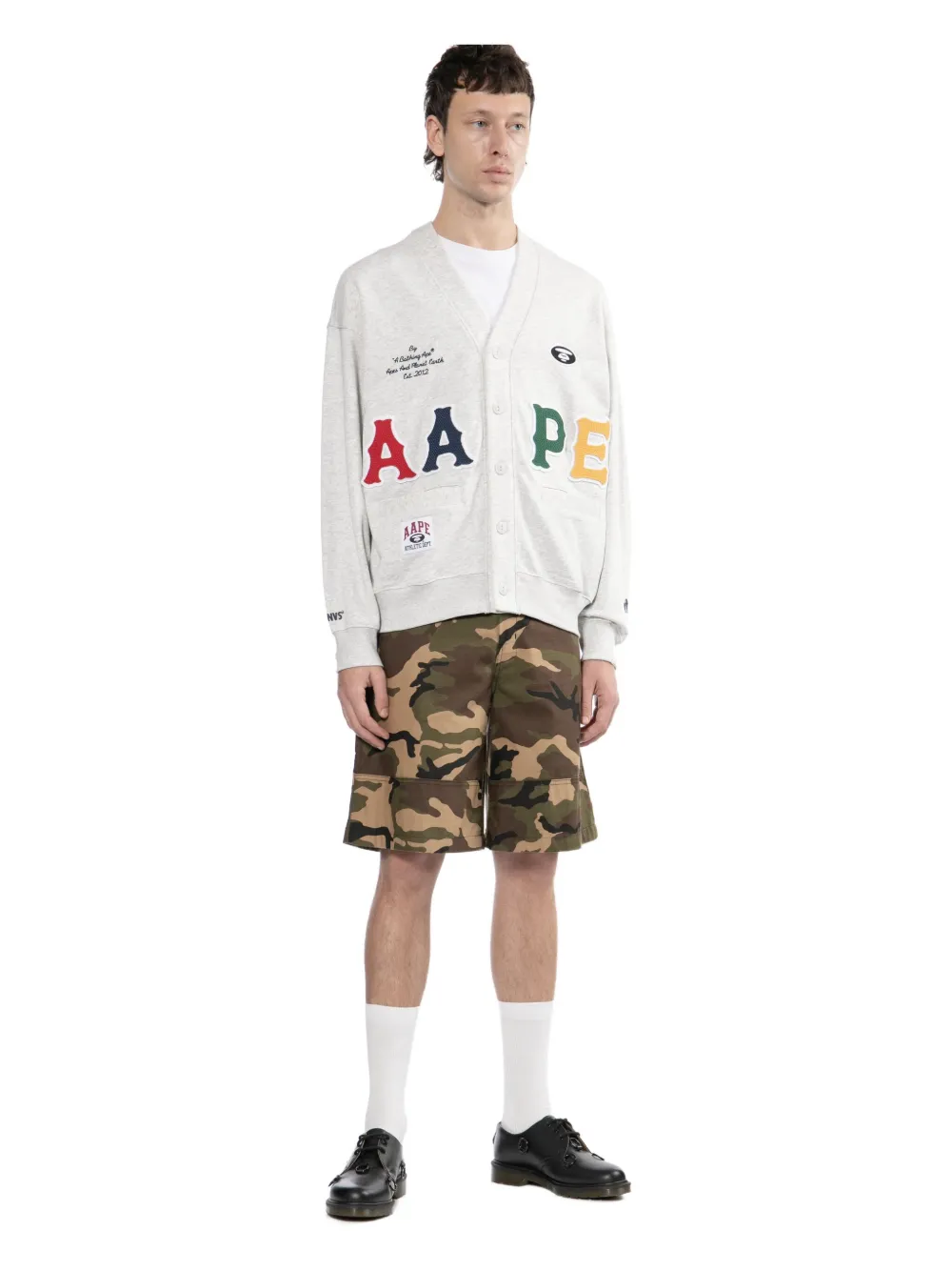 AAPE BY *A BATHING APE Sweater met logopatch - Grijs
