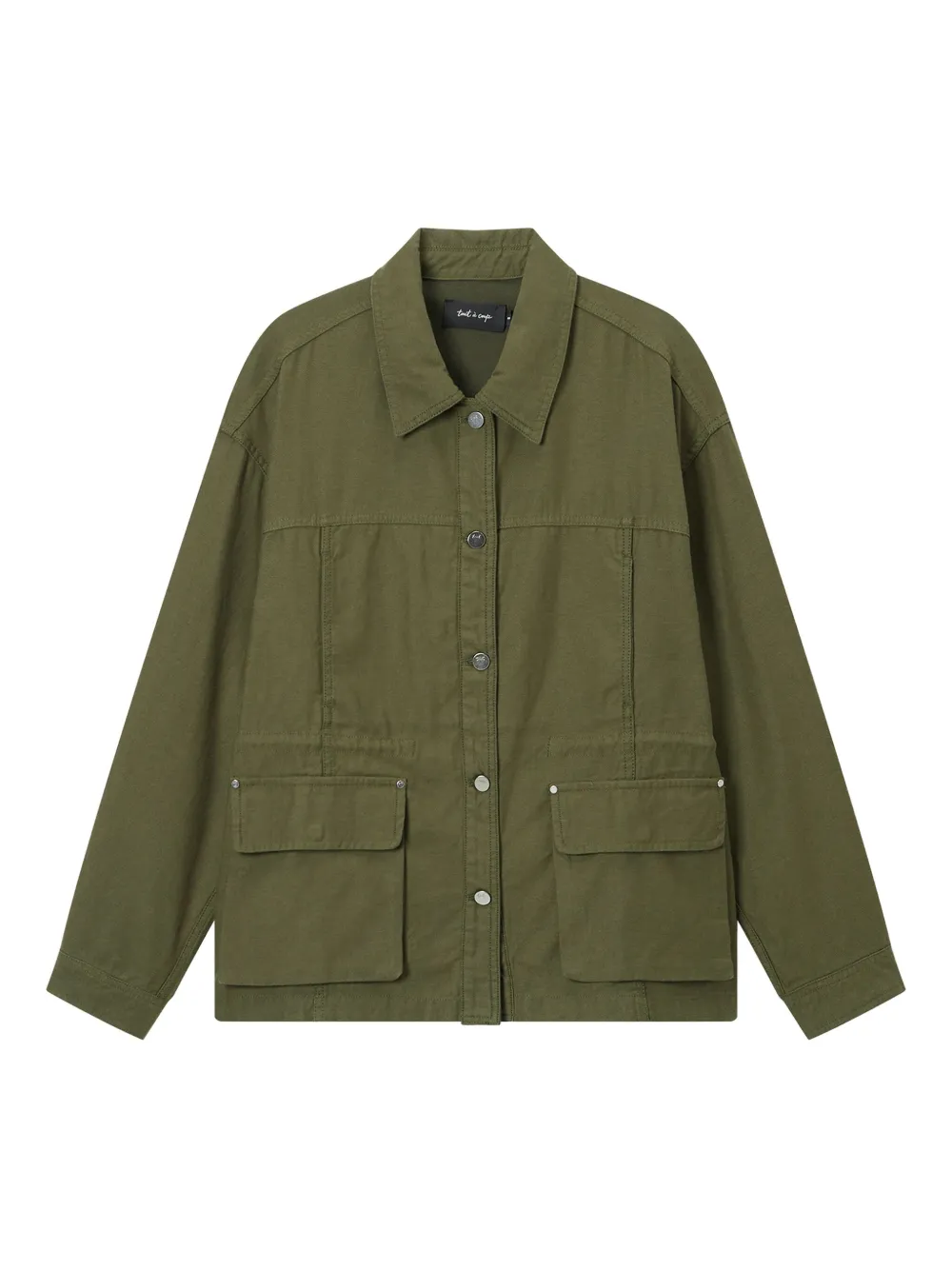tout a coup double-pocket collared jacket - グリーン tout a coup double-pocket collared jacket - グリーン