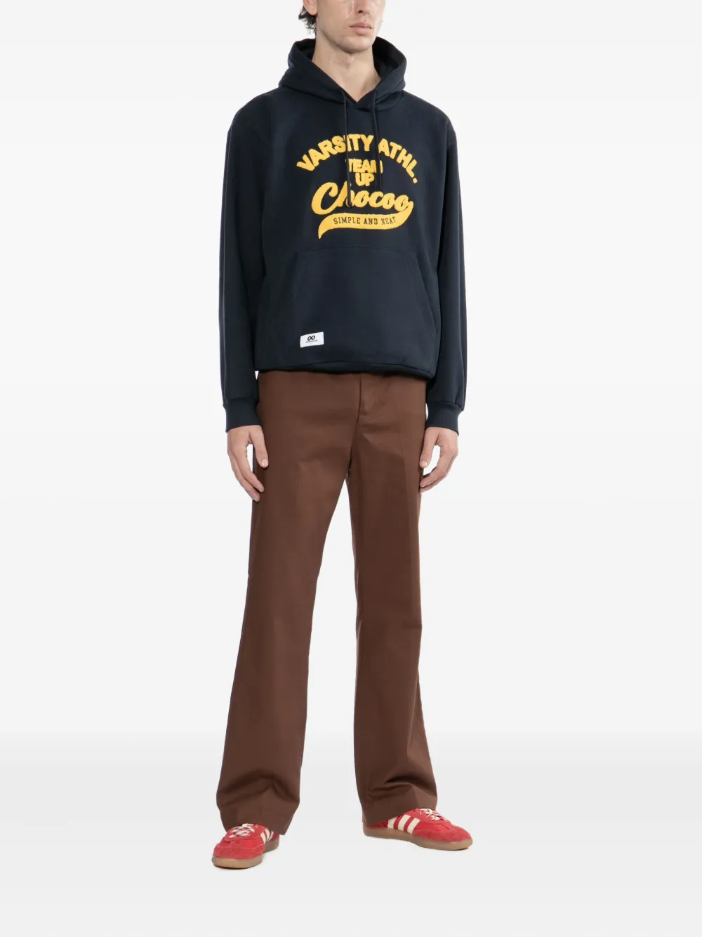 Chocoolate Logo-appliqué Hoodie In Blue