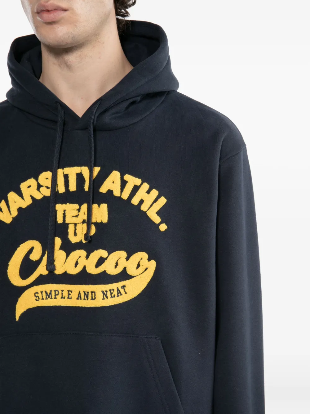 Chocoolate Logo-appliqué Hoodie In Blue