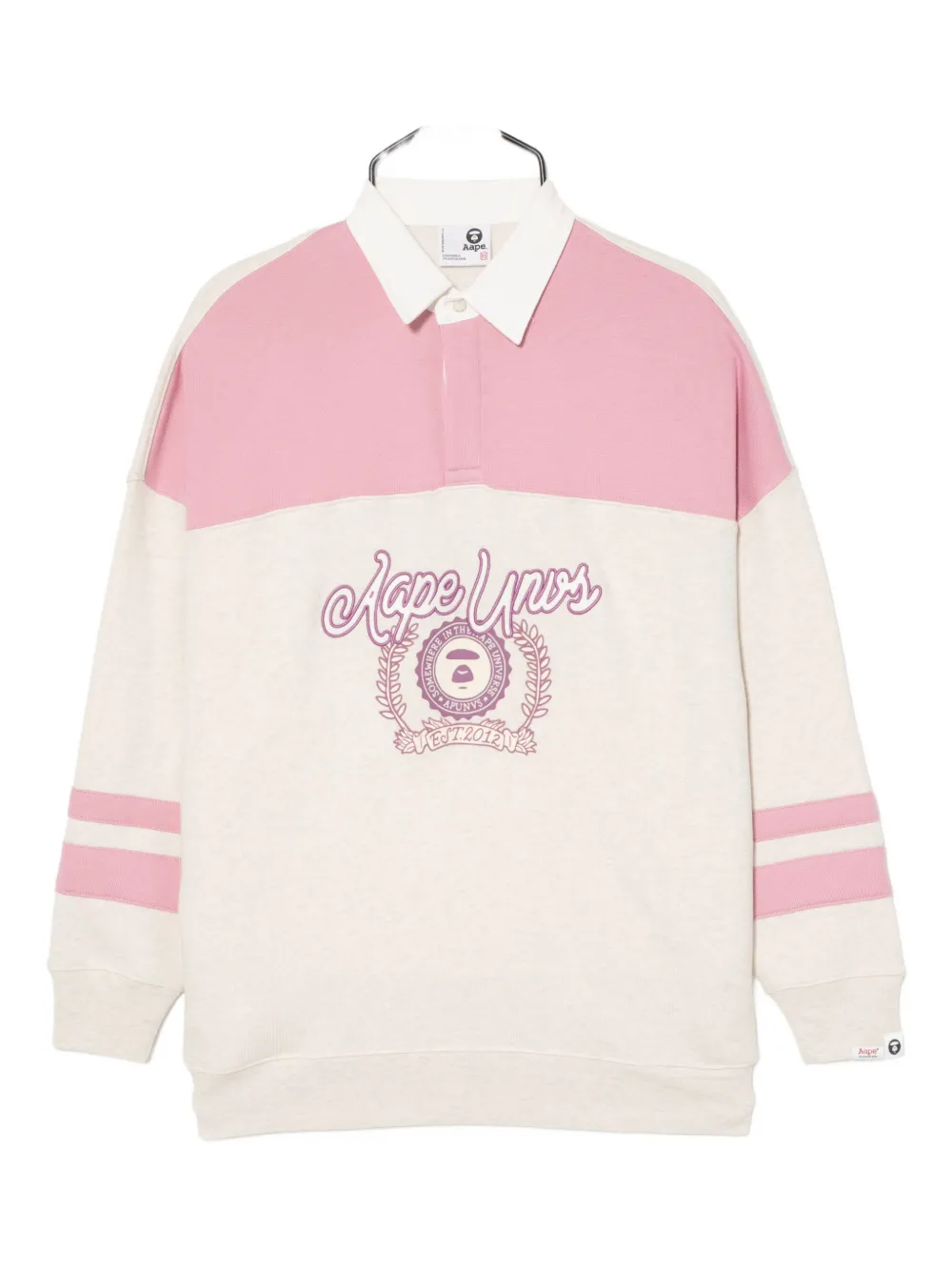 AAPE BY *A BATHING APE® embroidered-logo cotton polo top | Neutrals | Image 1