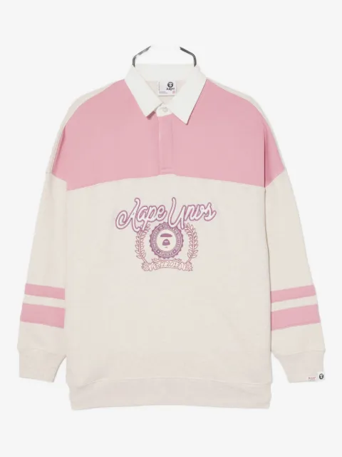 A BATHING APE® توب بولو قطن مطرز بشعار الماركة 