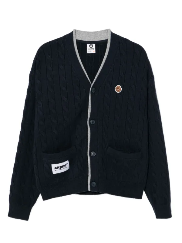 AAPE BY *A BATHING APE® ロゴ カーディガン | ブルー | FARFETCH JP