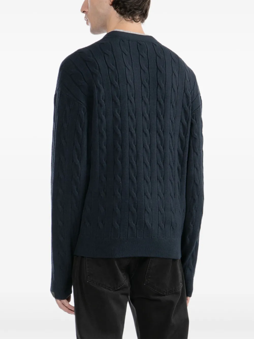 Aape By A Bathing Ape Logo-embroidered Cardigan In Blue
