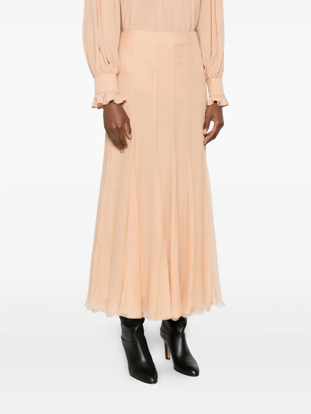 Chloé Zijden plooirok Roze