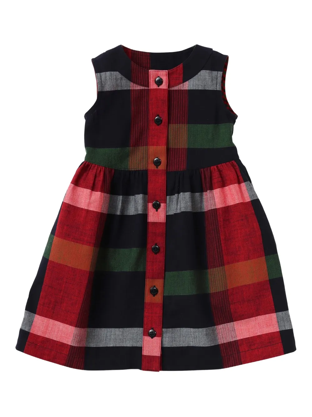 Familiar Kids' Checked Mini Dress In Multi