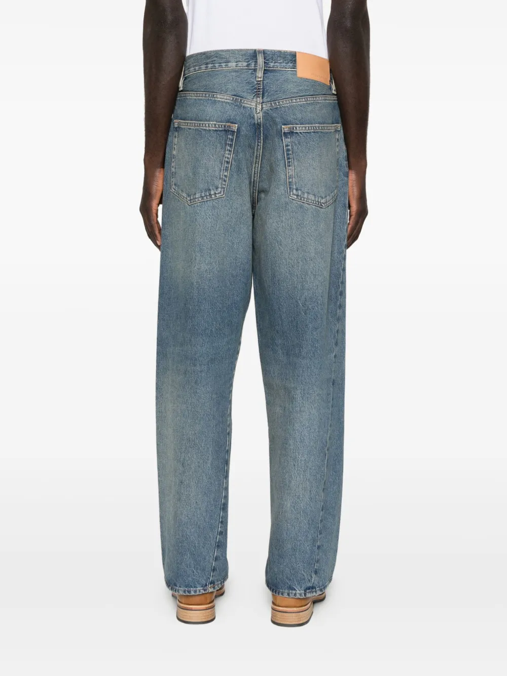 Sunflower Gedraaide jeans met wijde pijpen Blauw