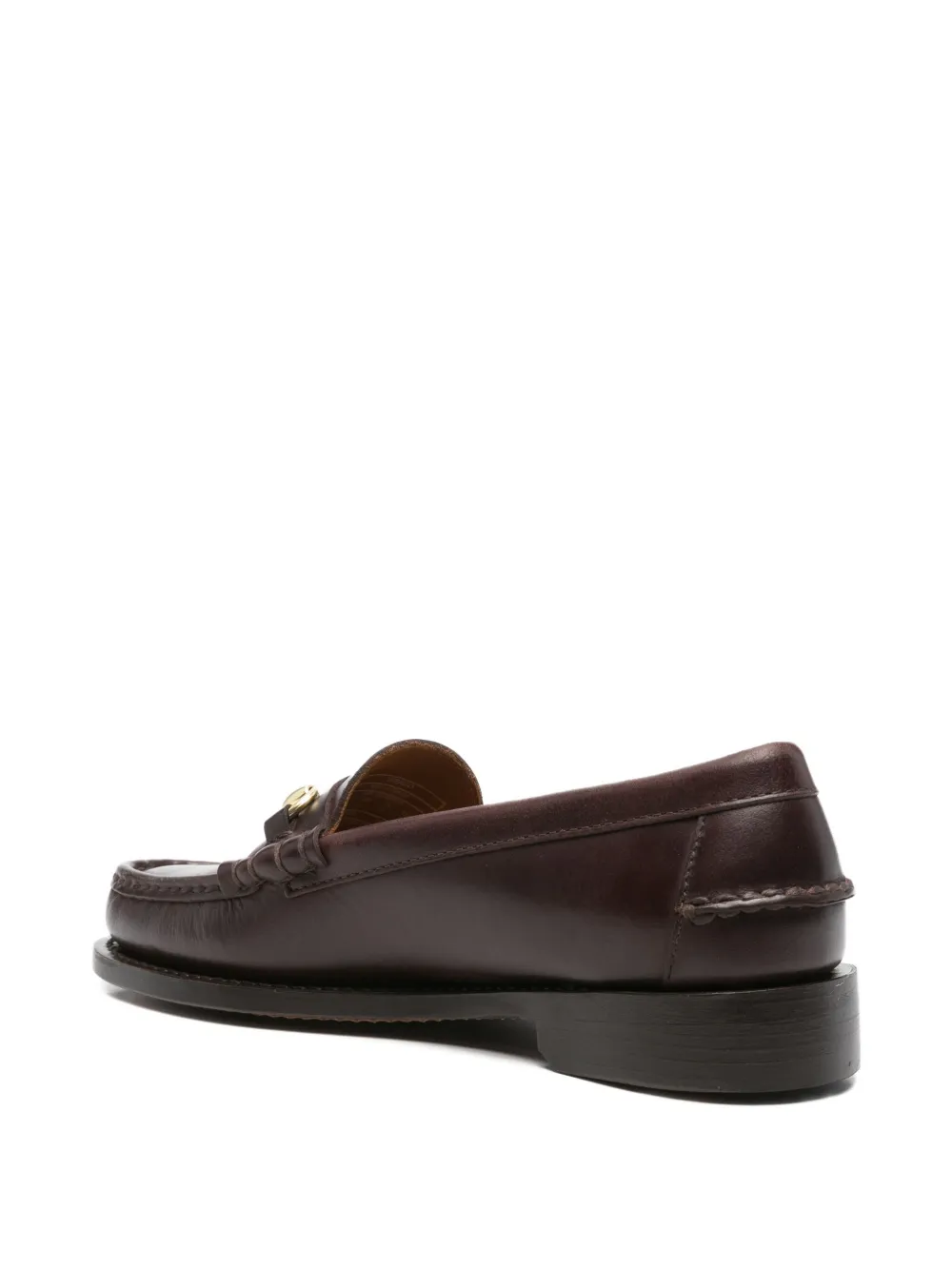 Sebago Horsebit Leather Loafers In Brown