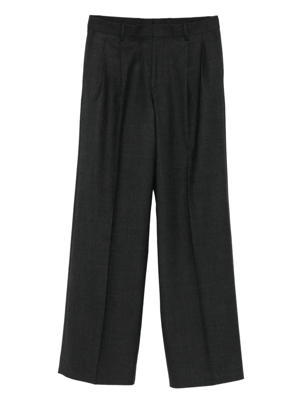 Sunflower pleated wool trousers - グレー Sunflower pleated wool trousers - グレー