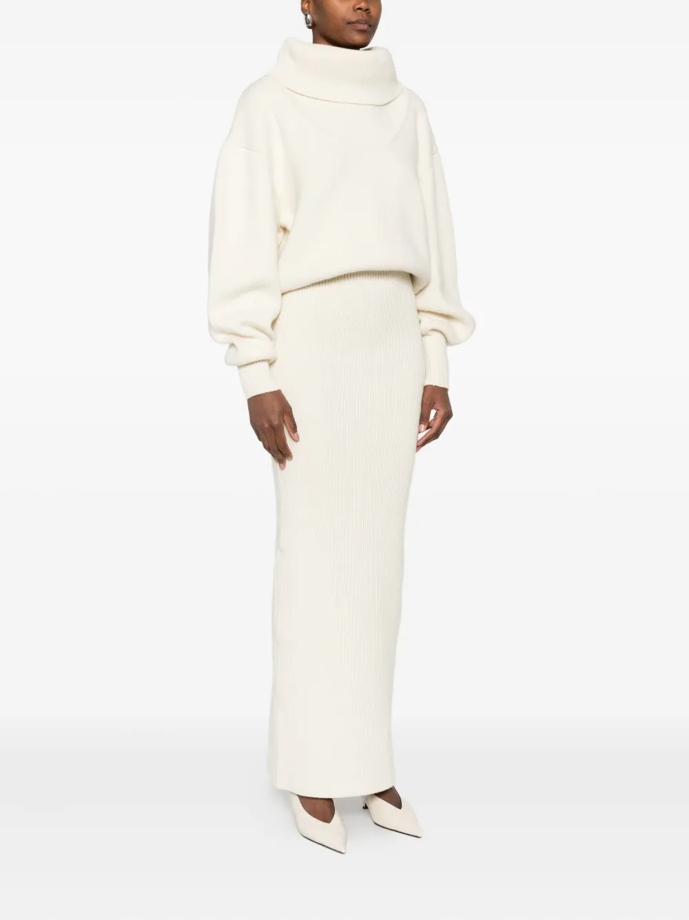 Jacquemus Geribbelde jurk Wit
