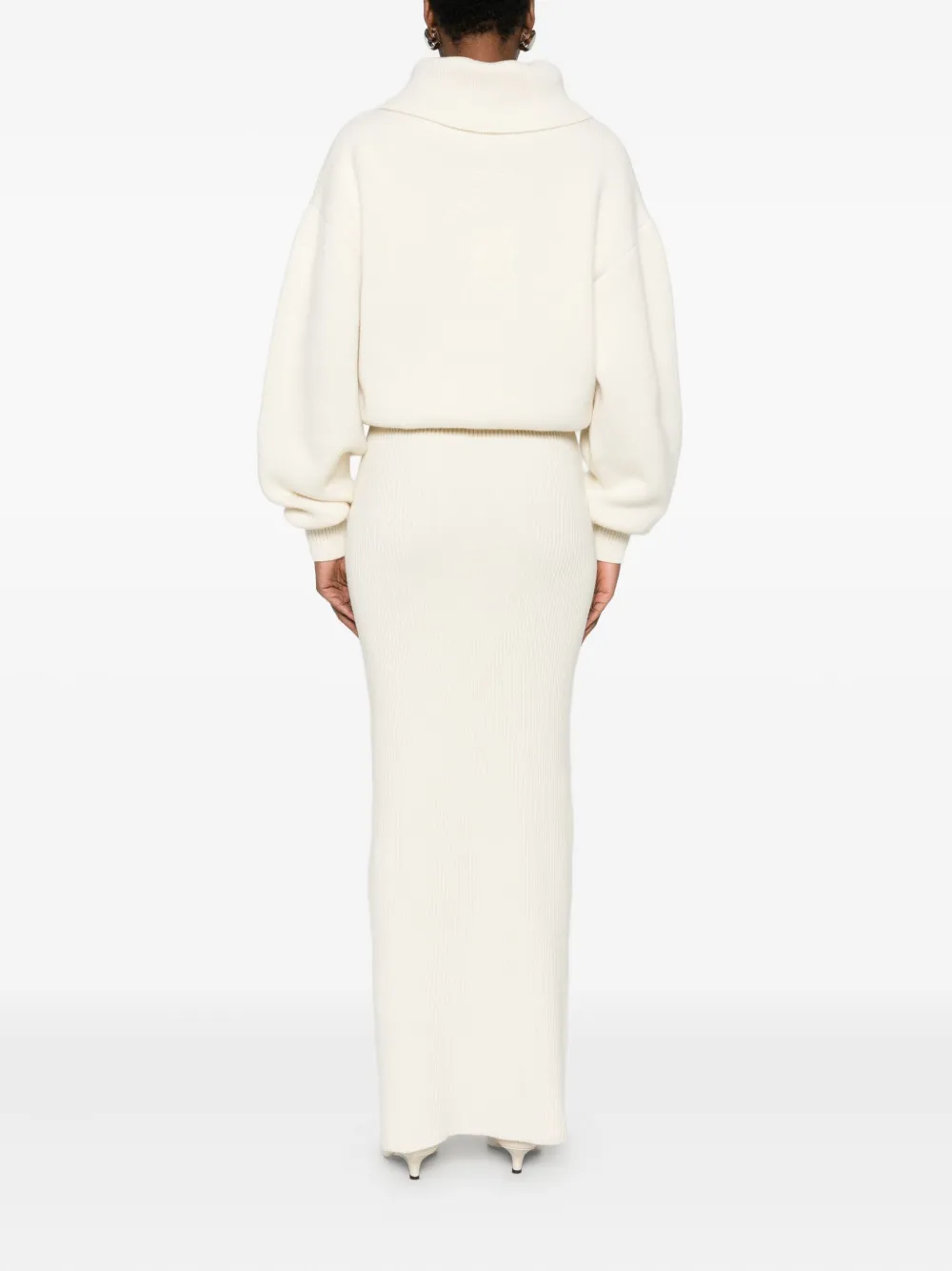 Jacquemus Geribbelde jurk Wit