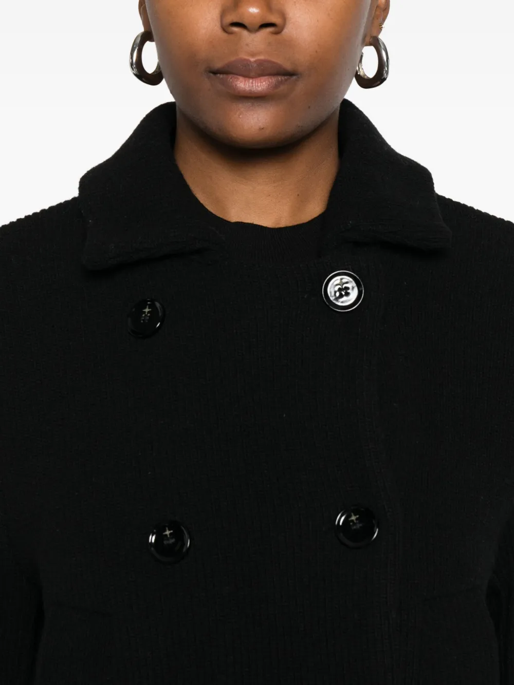 Uli Schneider Knit Double-breasted Jacket In Black