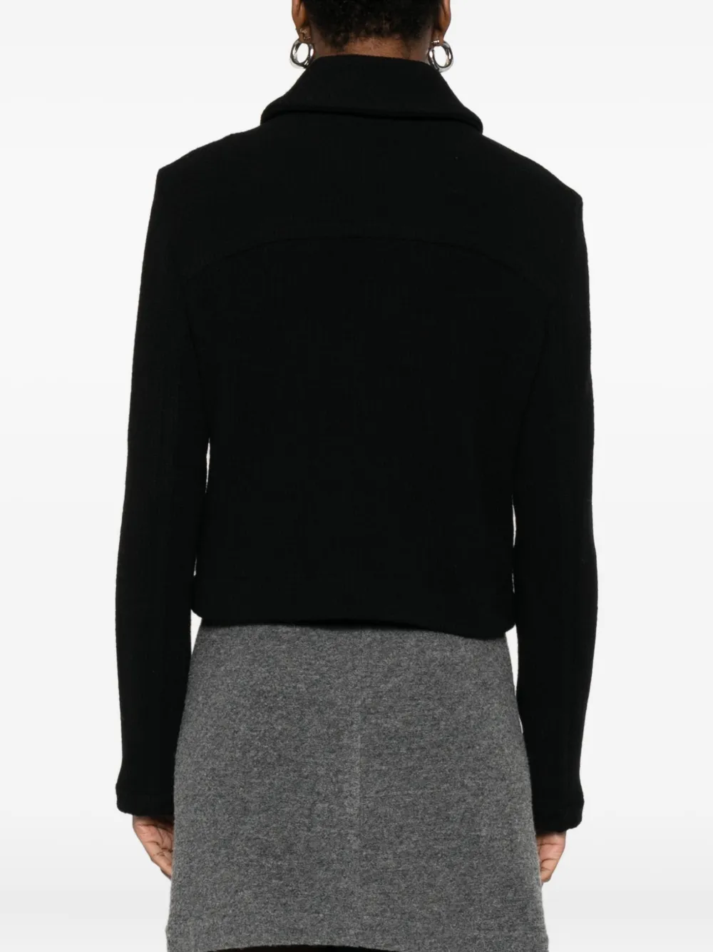 Uli Schneider Knit Double-breasted Jacket In Black