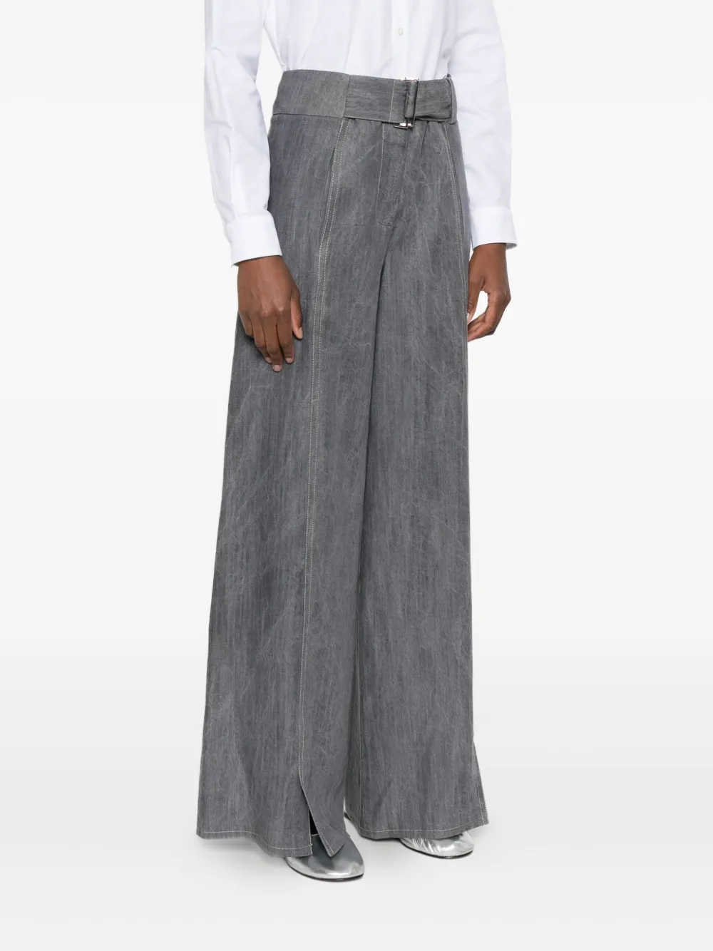 Uli Schneider Belted Jeans In Animal Print