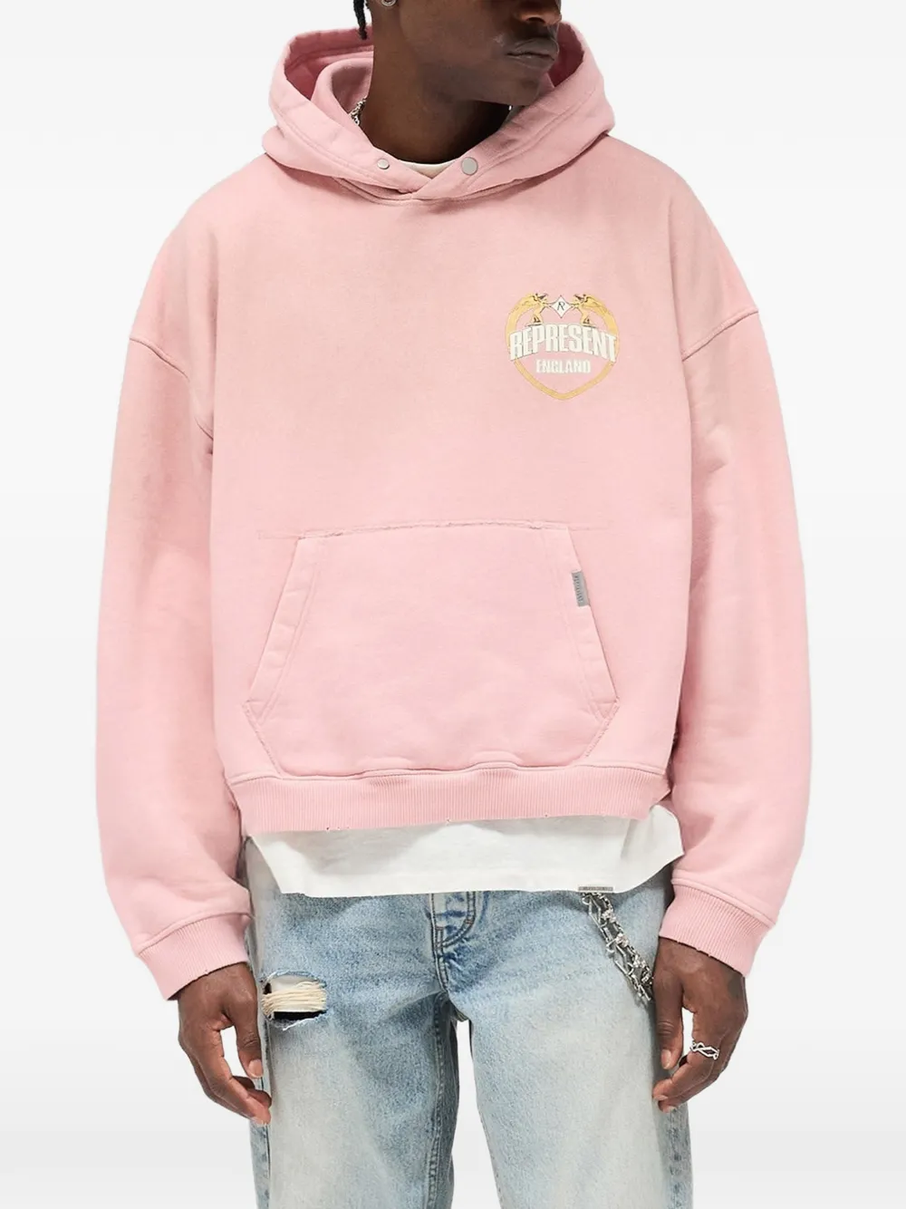 Represent Hoodie met print Roze