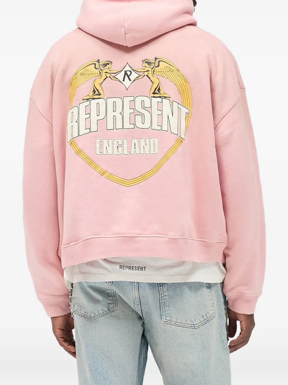 Represent Hoodie met print Roze