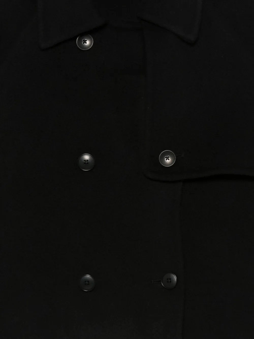 Closed Double-breasted Jacket In Black