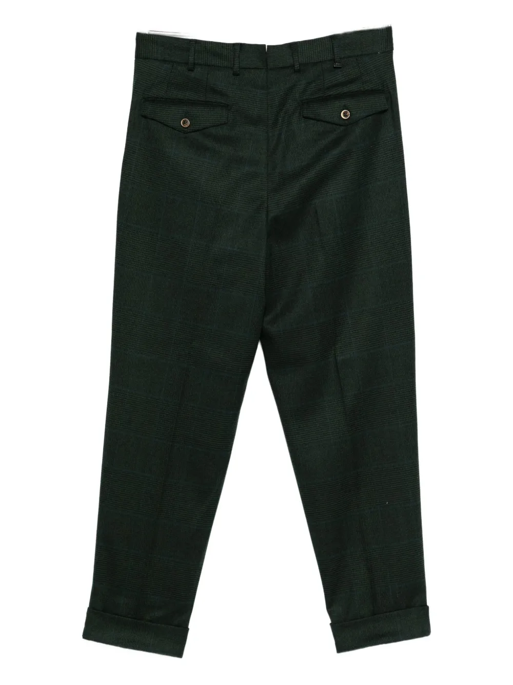 PT Torino pleat-detail wool trousers - Groen