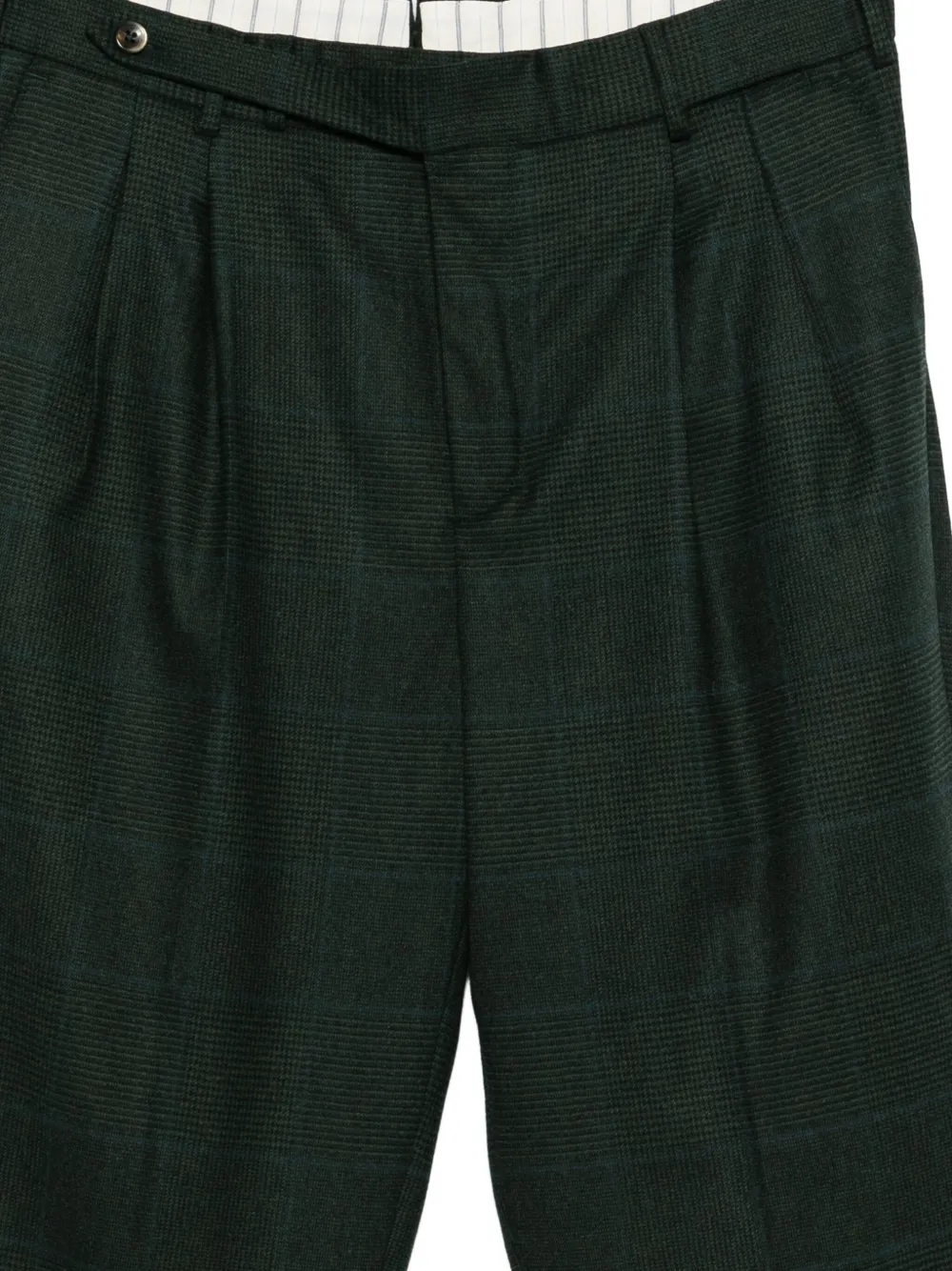 PT Torino Wollen broek met geplooid detail Groen