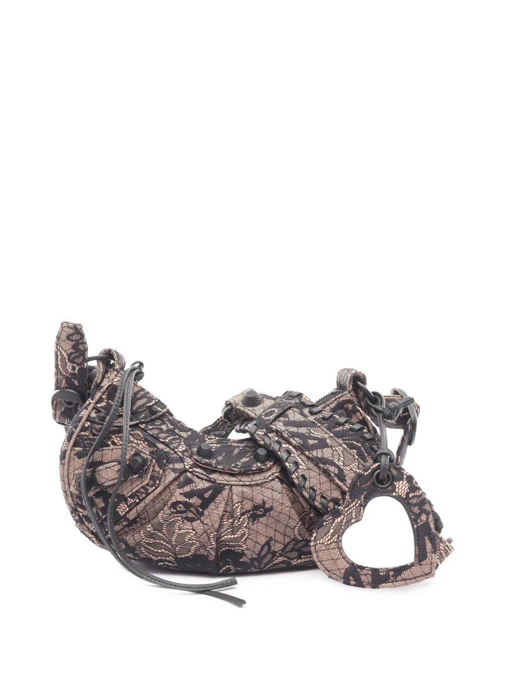 Balenciaga Pre-Owned شنطة كروس 'موتوكروس لو كاغول XS' كانفا مطرزة 2005-2025 | بني | Image 1