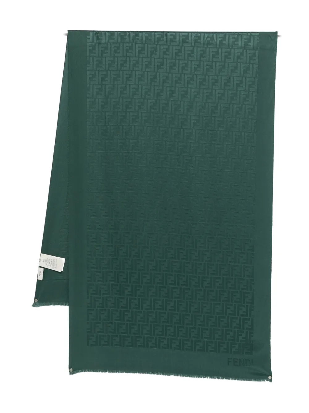 Fendi Ff-logo Scarf In Green