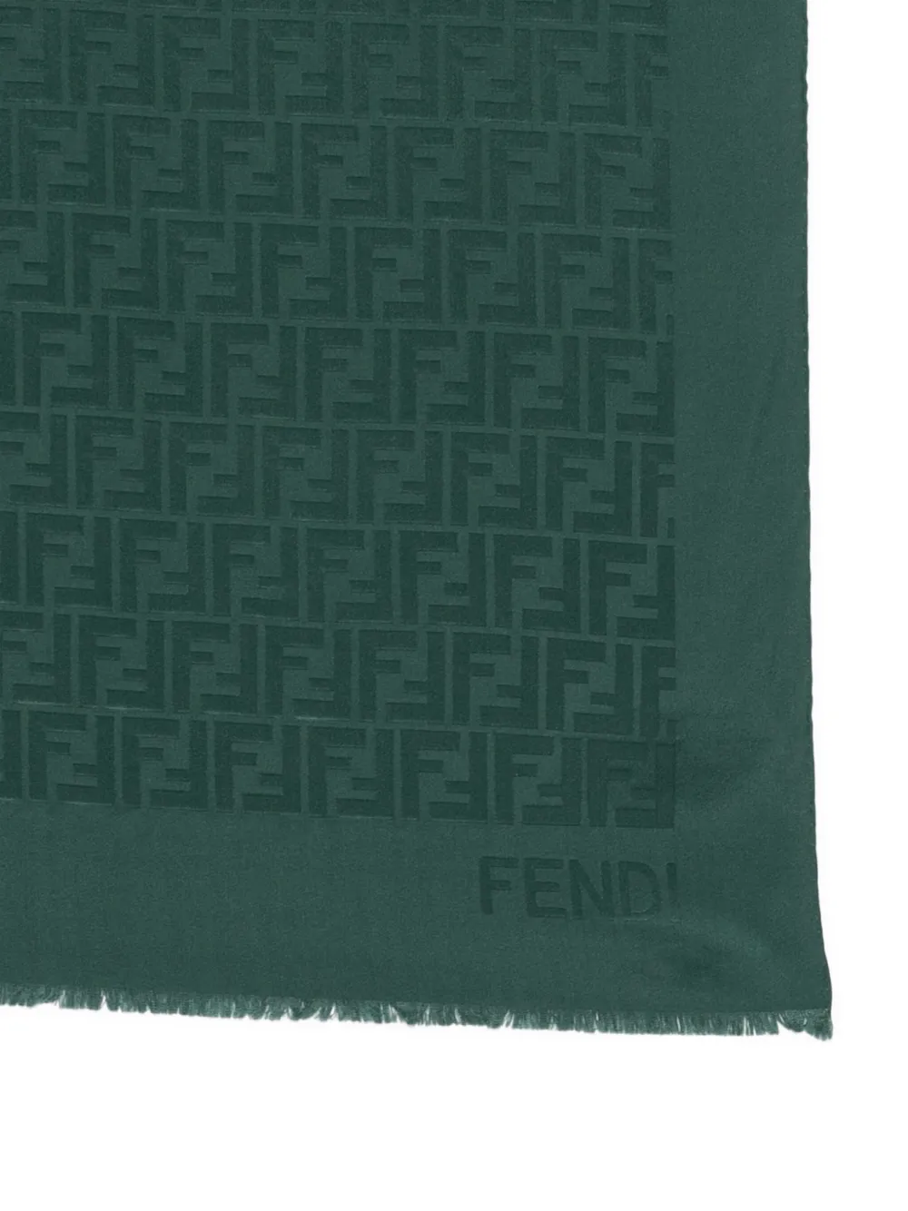 FENDI Sjaal met FF logo Groen