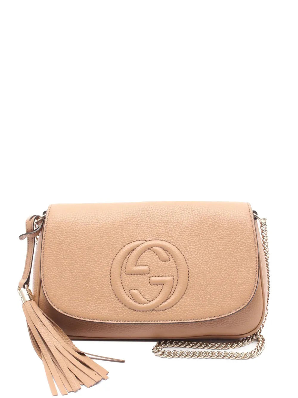 Gucci Pre-Owned 2000-2015 ミディアム レザー ソーホー チェーン フラップ ショルダーバッグ - ブラウン Gucci Pre-Owned 2000-2015 ミディアム レザー ソーホー チェーン フラップ ショルダーバッグ - ブラウン