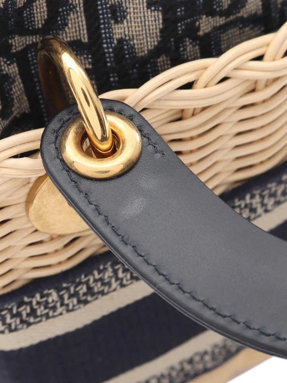 Christian Dior Pre-Owned 2022-2025 Mini Oblique Wicker Lady Dior satchel | Pre-Owned | Image 2