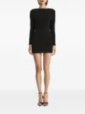 2310 STUDIO draped-back long-sleeve mini dress - Black