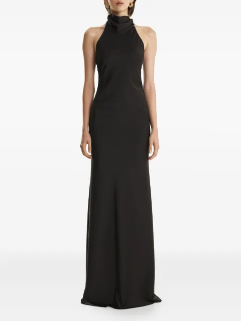 2310 STUDIO halterneck draped maxi dress