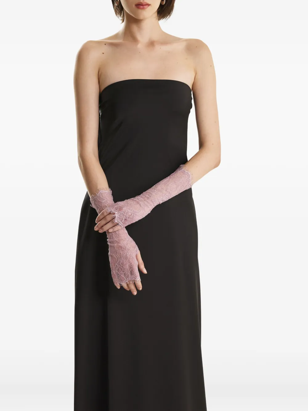 2310 STUDIO floral-trimmed gloves | Pink | Image 1