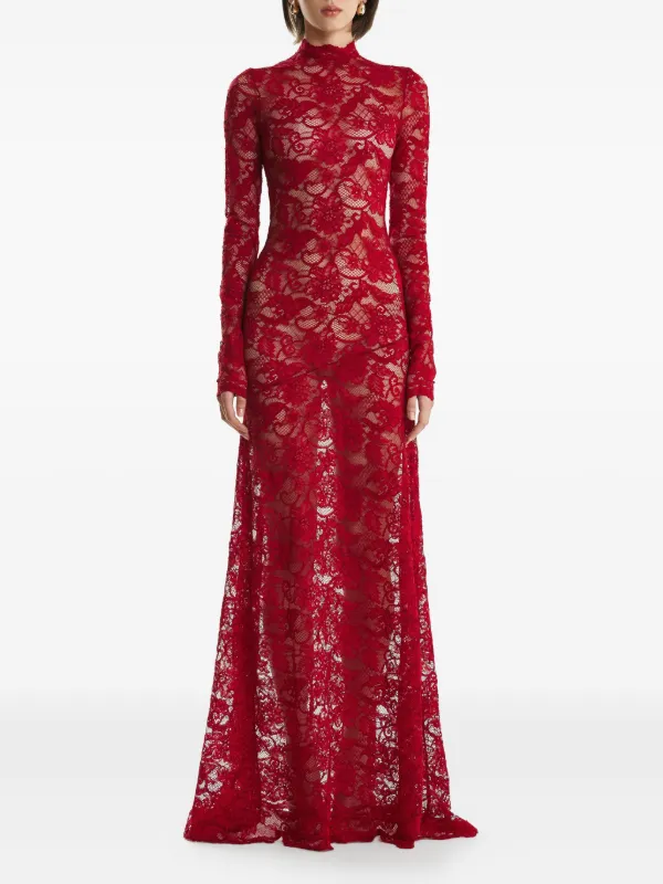 2310 Studio High-neck Maxi Dress - Red