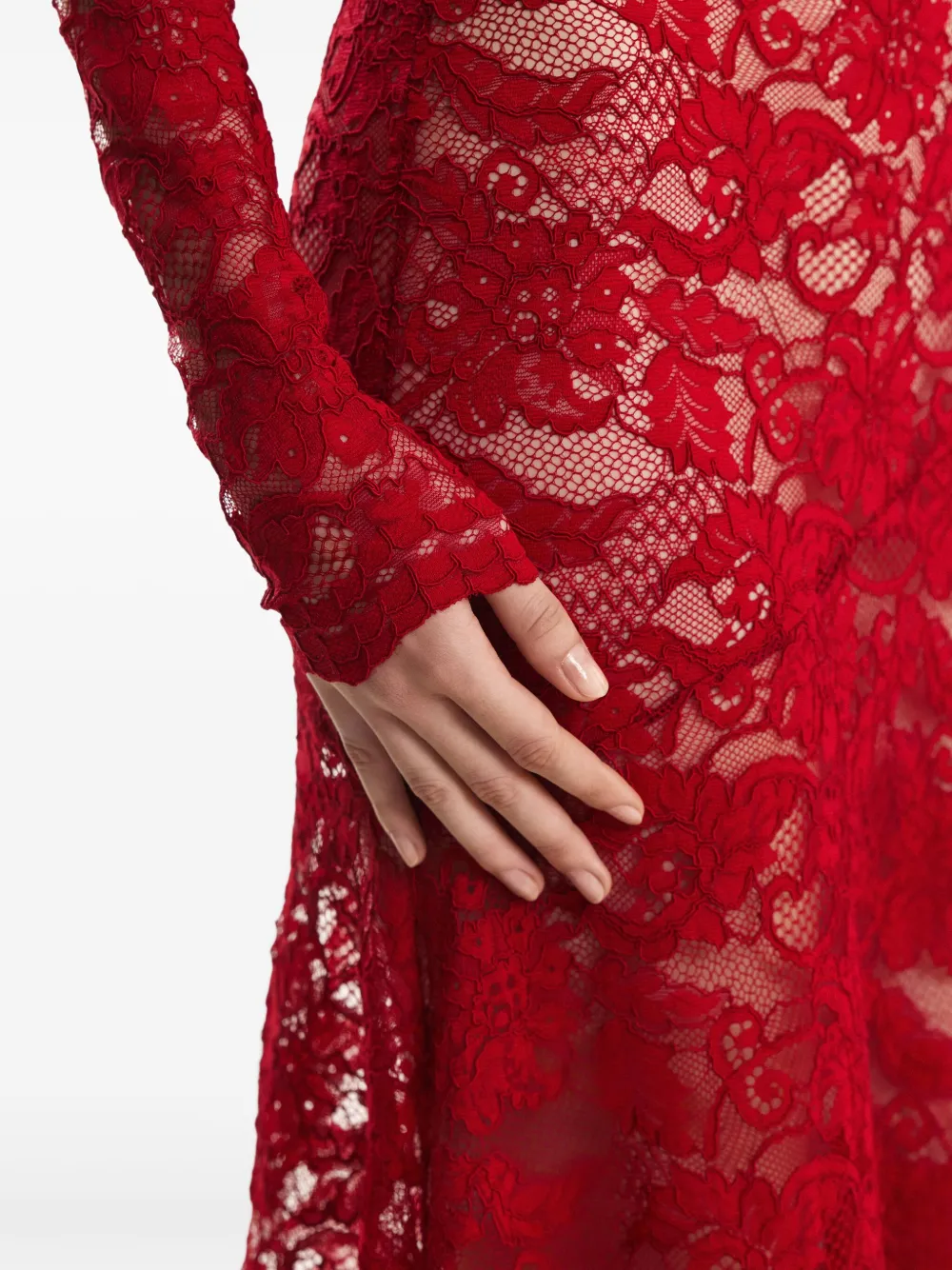  2310 Studio High-neck Maxi Dress - Red 