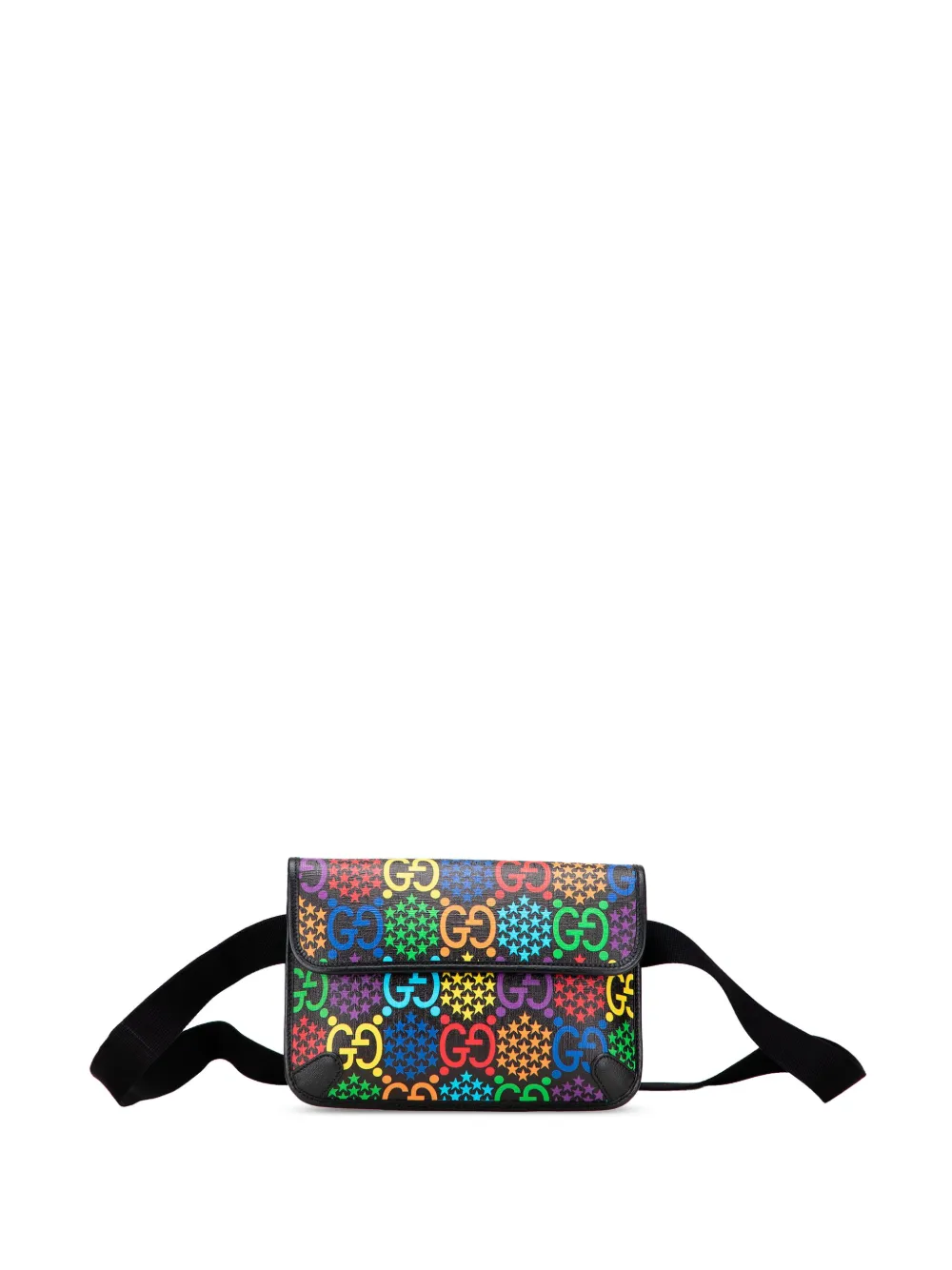 Gucci Pre-Owned 2016-2025 GGスプリーム サイケデリック ベルトバッグ - ブラック Gucci Pre-Owned 2016-2025 GGスプリーム サイケデリック ベルトバッグ - ブラック