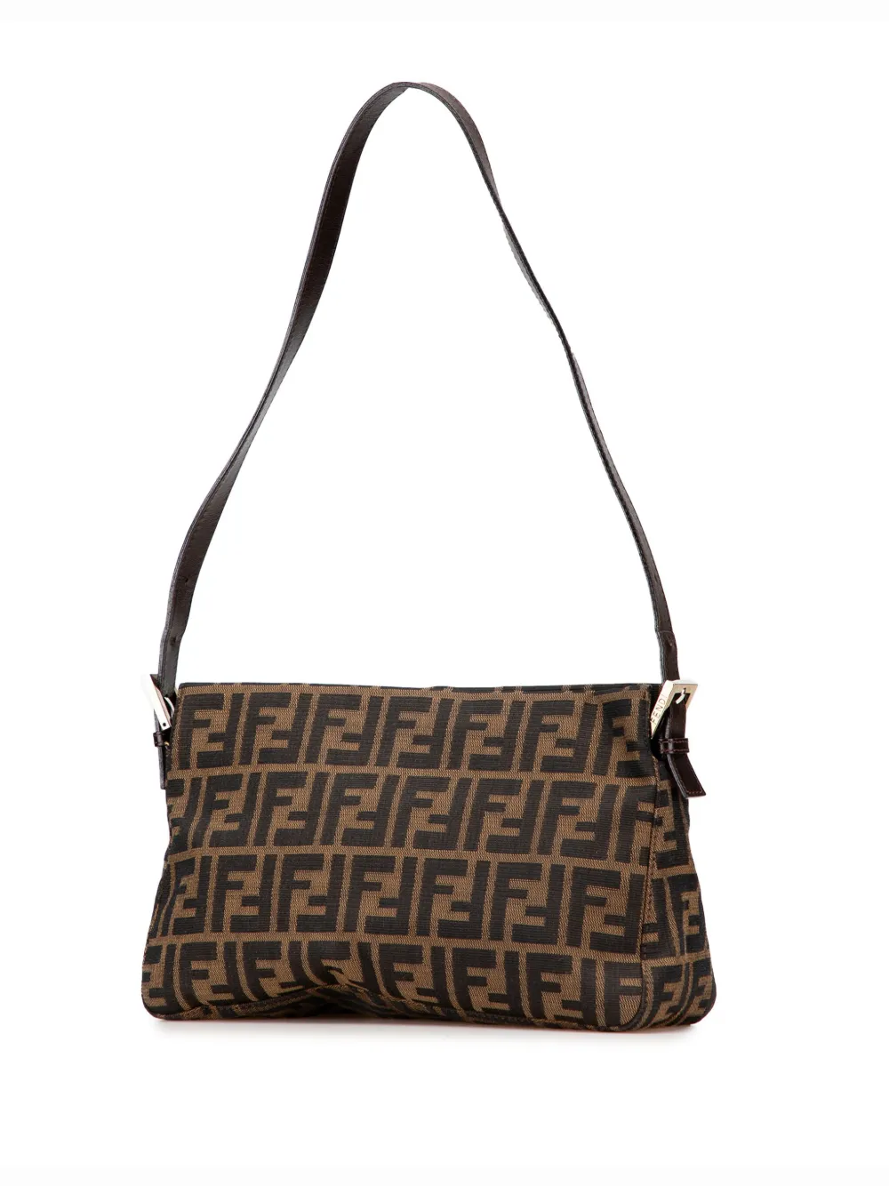 Pre-owned Fendi 20th Century Zucca Canvas Shoulder Bag In Brown
