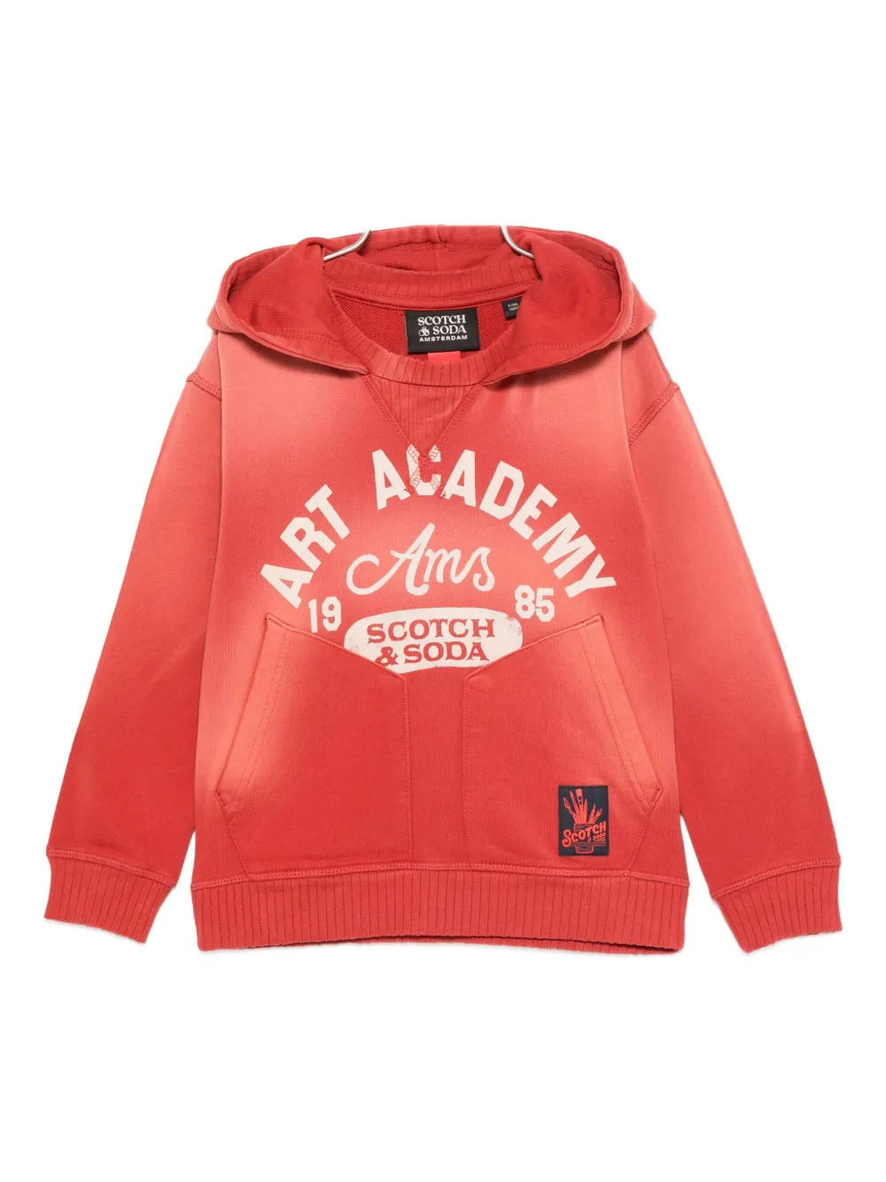 Scotch & Soda Kids logo-print hoodie - Rosso