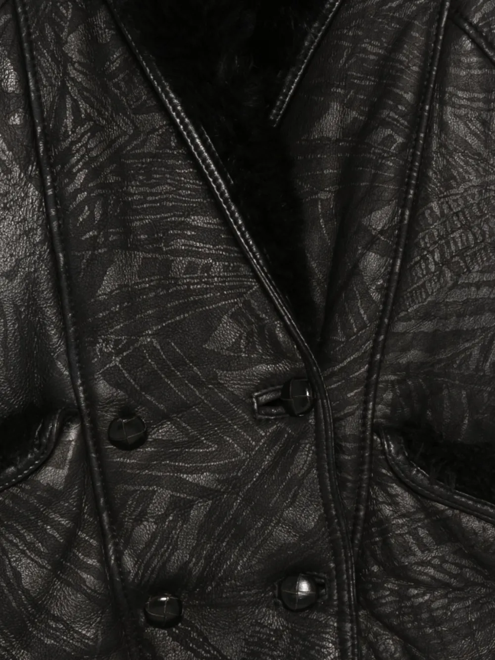 Pre-owned A.n.g.e.l.o. Vintage Cult 1980s Double-breasted Coat In Black