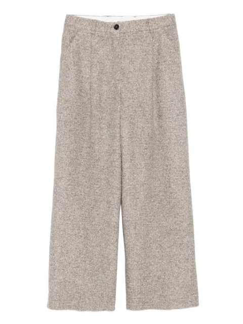 MARK KENLY DOMINO TAN pleated tweed pants