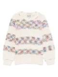 Scotch & Soda Kids striped sweater - White