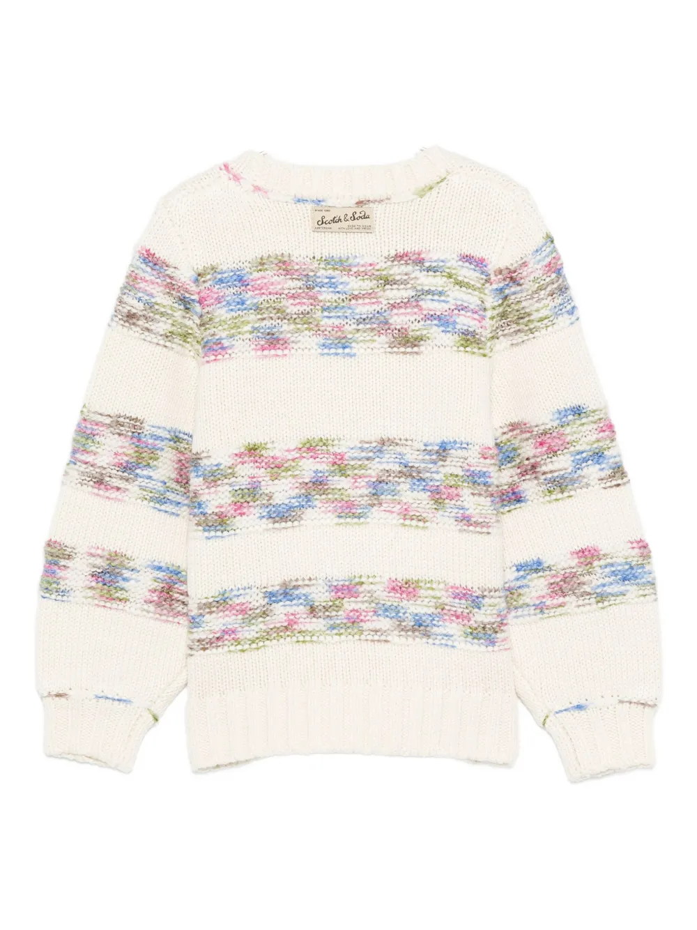Scotch & Soda Striped Sweater In White
