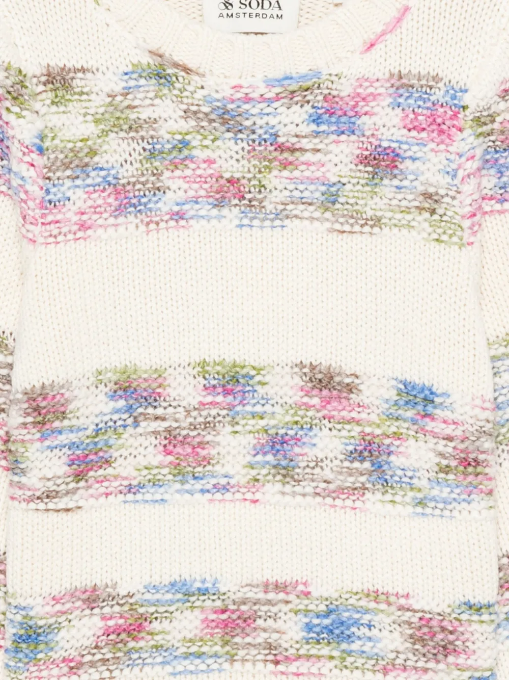 Scotch & Soda Striped Sweater In White