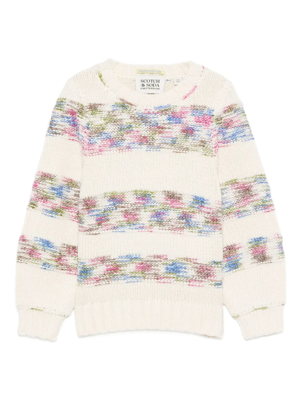 Scotch & Soda Kids ストライプ セーター - ホワイト Scotch & Soda Kids ストライプ セーター - ホワイト