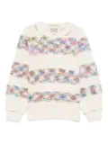 Scotch & Soda Kids striped sweater - White