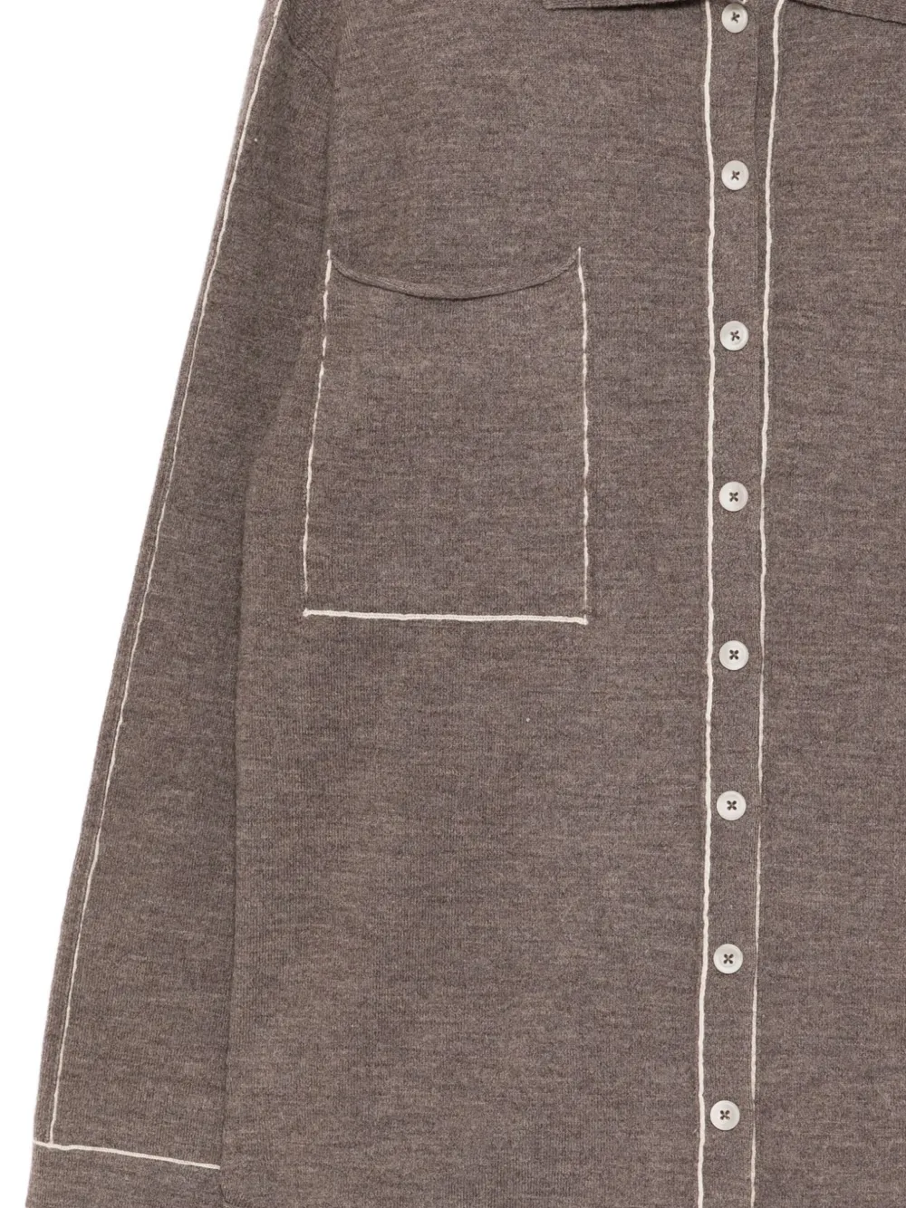 Lauren Manoogian Stitch Shirt In Brown